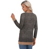 image:imageGRECERELLE Womens Long Sleeve Open Front Cardigan Button Down Ribbed Lightweight Knit Outerwear with PocketFlower Navy