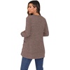 image:imageGRECERELLE Womens Long Sleeve Open Front Cardigan Button Down Ribbed Lightweight Knit Outerwear with PocketPink