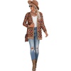 image:imageGRECERELLE Womens Long Sleeve Open Front Cardigan Button Down Ribbed Lightweight Knit Outerwear with PocketRed Pane Lips