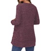 image:imageGRECERELLE Womens Long Sleeve Open Front Cardigan Button Down Ribbed Lightweight Knit Outerwear with PocketRose Red
