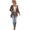 image:imageGRECERELLE Womens Long Sleeve Open Front Cardigan Button Down Ribbed Lightweight Knit Outerwear with PocketRound Flower Green