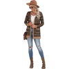 image:imageGRECERELLE Womens Long Sleeve Open Front Cardigan Button Down Ribbed Lightweight Knit Outerwear with PocketRound Flower Green