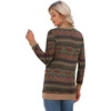 image:imageGRECERELLE Womens Long Sleeve Open Front Cardigan Button Down Ribbed Lightweight Knit Outerwear with PocketRound Flower Green