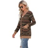 image:imageGRECERELLE Womens Long Sleeve Open Front Cardigan Button Down Ribbed Lightweight Knit Outerwear with PocketRound Flower Green
