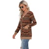 image:imageGRECERELLE Womens Long Sleeve Open Front Cardigan Button Down Ribbed Lightweight Knit Outerwear with PocketRound Flower Orange