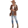 image:imageGRECERELLE Womens Long Sleeve Open Front Cardigan Button Down Ribbed Lightweight Knit Outerwear with PocketRound Flower Orange