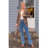 image:imageGRECERELLE Womens Long Sleeve Open Front Cardigan Casual VNeck Curved Hem Ribbed Knit Sweater Outerwear with PocketsCosmos Khaki