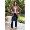image:imageGRECERELLE Womens Long Sleeve Open Front Cardigan Casual VNeck Curved Hem Ribbed Knit Sweater Outerwear with PocketsCosmos Khaki