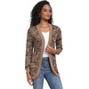 image:imageGRECERELLE Womens Long Sleeve Open Front Cardigan Casual VNeck Curved Hem Ribbed Knit Sweater Outerwear with PocketsCosmos Khaki
