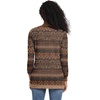 image:imageGRECERELLE Womens Long Sleeve Open Front Cardigan Casual VNeck Curved Hem Ribbed Knit Sweater Outerwear with PocketsRound Flower Brown