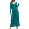 image:imageGRECERELLE Womens Long Sleeve V Neck Casual Button Maxi Dress 2025 with PocketsAcid Blue