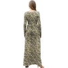 image:imageGRECERELLE Womens Long Sleeve V Neck Casual Button Maxi Dress 2025 with PocketsBlack Yellow