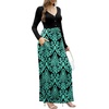 image:imageGRECERELLE Womens Long Sleeve V Neck Casual Button Maxi Dress 2025 with PocketsBoho Blue Green