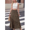 image:imageGRECERELLE Womens Maxi Skirt High Waist Tiered ALine with PocketsLd Dark Khaki