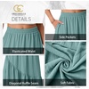 image:imageGRECERELLE Womens Maxi Skirt High Waist Tiered ALine with PocketsLd Khaki