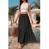 image:imageGRECERELLE Womens Maxi Skirt High Waist Tiered ALine with PocketsPd White Black