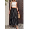 image:imageGRECERELLE Womens Maxi Skirt High Waist Tiered ALine with PocketsPd White Black
