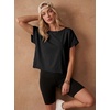 image:imageGRECERELLE Womens Open Back Workout Tops Backless Athletic Shirts Casual Crop Running Tee Y2k YogaAblack