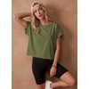image:imageGRECERELLE Womens Open Back Workout Tops Backless Athletic Shirts Casual Crop Running Tee Y2k YogaArmy Green