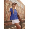image:imageGRECERELLE Womens Open Back Workout Tops Backless Athletic Shirts Casual Crop Running Tee Y2k YogaAroyal Blue