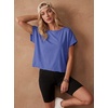 image:imageGRECERELLE Womens Open Back Workout Tops Backless Athletic Shirts Casual Crop Running Tee Y2k YogaAroyal Blue