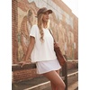 image:imageGRECERELLE Womens Open Back Workout Tops Backless Athletic Shirts Casual Crop Running Tee Y2k YogaAwhite