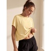 image:imageGRECERELLE Womens Open Back Workout Tops Backless Athletic Shirts Casual Crop Running Tee Y2k YogaBeige