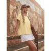 image:imageGRECERELLE Womens Open Back Workout Tops Backless Athletic Shirts Casual Crop Running Tee Y2k YogaBeige