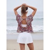 image:imageGRECERELLE Womens Open Back Workout Tops Backless Athletic Shirts Casual Crop Running Tee Y2k YogaBlack Color Hibiscus