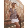 image:imageGRECERELLE Womens Open Back Workout Tops Backless Athletic Shirts Casual Crop Running Tee Y2k YogaBlack Red Floral