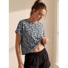image:imageGRECERELLE Womens Open Back Workout Tops Backless Athletic Shirts Casual Crop Running Tee Y2k YogaBlack White Rose