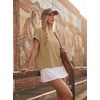 image:imageGRECERELLE Womens Open Back Workout Tops Backless Athletic Shirts Casual Crop Running Tee Y2k YogaKhaki