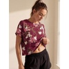 image:imageGRECERELLE Womens Open Back Workout Tops Backless Athletic Shirts Casual Crop Running Tee Y2k YogaLagerstroemia Wine
