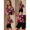 image:imageGRECERELLE Womens Open Back Workout Tops Backless Athletic Shirts Casual Crop Running Tee Y2k YogaLagerstroemia Wine