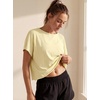 image:imageGRECERELLE Womens Open Back Workout Tops Backless Athletic Shirts Casual Crop Running Tee Y2k YogaLight Yellow