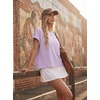 image:imageGRECERELLE Womens Open Back Workout Tops Backless Athletic Shirts Casual Crop Running Tee Y2k YogaLilac Purple