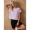 image:imageGRECERELLE Womens Open Back Workout Tops Backless Athletic Shirts Casual Crop Running Tee Y2k YogaLilac Purple