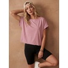 image:imageGRECERELLE Womens Open Back Workout Tops Backless Athletic Shirts Casual Crop Running Tee Y2k YogaMauve