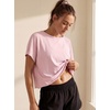 image:imageGRECERELLE Womens Open Back Workout Tops Backless Athletic Shirts Casual Crop Running Tee Y2k YogaPink