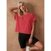 image:imageGRECERELLE Womens Open Back Workout Tops Backless Athletic Shirts Casual Crop Running Tee Y2k YogaRed