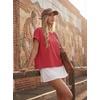 image:imageGRECERELLE Womens Open Back Workout Tops Backless Athletic Shirts Casual Crop Running Tee Y2k YogaRed