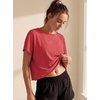 image:imageGRECERELLE Womens Open Back Workout Tops Backless Athletic Shirts Casual Crop Running Tee Y2k YogaRed