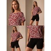 image:imageGRECERELLE Womens Open Back Workout Tops Backless Athletic Shirts Casual Crop Running Tee Y2k YogaRed Sunflower