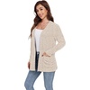 image:imageGRECERELLE Womens Open Front Lightweight Cardigan Fall Sweaters OutwearAbeige