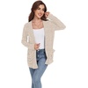 image:imageGRECERELLE Womens Open Front Lightweight Cardigan Fall Sweaters OutwearAbeige