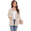 image:imageGRECERELLE Womens Open Front Lightweight Cardigan Fall Sweaters OutwearAbeige