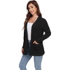 image:imageGRECERELLE Womens Open Front Lightweight Cardigan Fall Sweaters OutwearAblack
