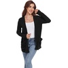 image:imageGRECERELLE Womens Open Front Lightweight Cardigan Fall Sweaters OutwearAblack