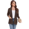 image:imageGRECERELLE Womens Open Front Lightweight Cardigan Fall Sweaters OutwearAbrown