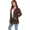 image:imageGRECERELLE Womens Open Front Lightweight Cardigan Fall Sweaters OutwearAbrown